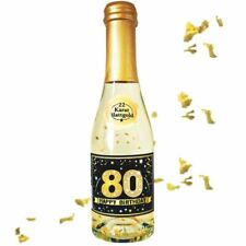 Zum 80. Geburtstag: Piccolo Blattgold Happy Birthday Sekt Geburtstagsgeschenk