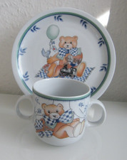 Gallo Design V& B Porzellan Kindertasse& Teller Lerntasse Henkel-Tasse Bär Katze