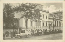 Ansichtskarte Magdeburg Ausfahrt der Autos mit Liebesgaben Rotes Kreuz (Nr.9358)
