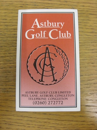 C1980 golf scorecard - c1980/90's,