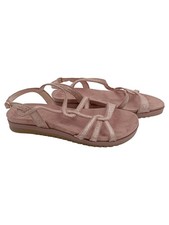Andrea Puccini Riemchensandalen Damen Pink Glitzer Leder Gr. 41