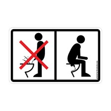 Aufkleber Nicht im stehen