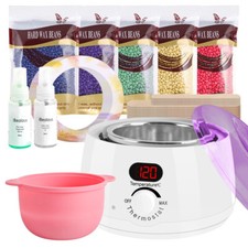 Salon Wachsgerät Set Wachswärmer Wachs Erhitzer &Wachs Bohnen Haarentfernung Wax