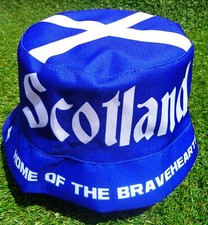 Schottland Sonnen Hut Sunhat Fischerhut + NEU EM WM Scotland  Fan Kurve Unigröße