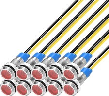 10 Stück 6mm 1/4" 230V/AC LED