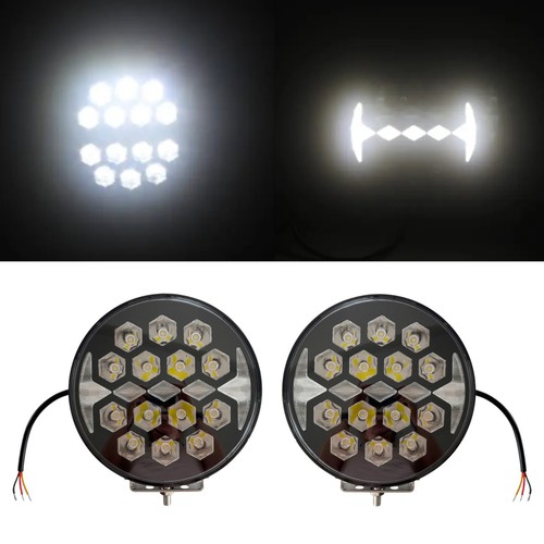 Rund led fernscheinwerfer - 2x,