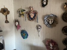 17 Harlekin Masken, WandDeko