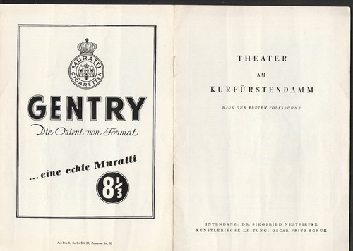 Programmheft theater - theater, am