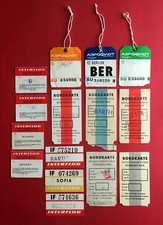 Bordkarten Kofferanhänger Flugschein INTERFLUG und AEROFLOT ( 41402