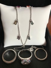 Zierliche Halskette m. 7 Multicolor Zirkonia 925 St.Silber Rhodin. Luxusschmuck