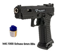 Softair Airsoft Pistole 1:1 , 6mm unter 0,5 Joule 14+ Jahre +1000 BBs PK-Q7