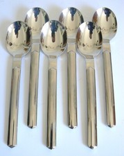 WILKENS 2363 POLYGON 18/8 EDELSTAHL 6 SUPPENTASSENLÖFFEL TASSENLÖFFEL 18,1 CM