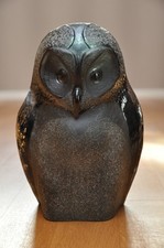 Glasobjekt "Eule schwarz" - Målerås Glasbruk - Mats Jonasson