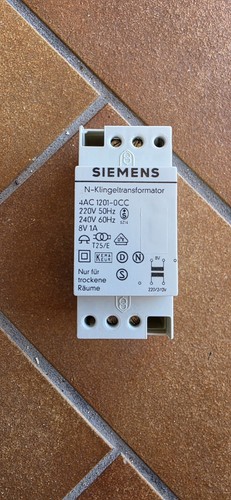Siemens klingeltrafo 1a - 8v,
