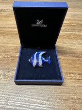Swarovski Paradise Fisch Fish Blau Brosche Pin