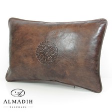 ALMADIH XL Lederkissen 50x35