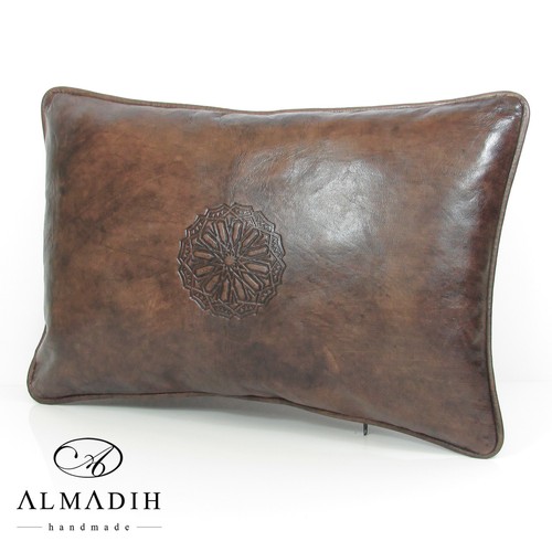 Almadih lederkissen 50x35 - lederkissen,