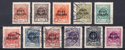 1925 danzig port gdansk aus - port,
