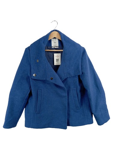 Mango wollmantel blau - wollmantel, 38