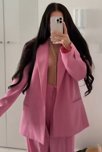 Oversized anzug pink zara - pink,