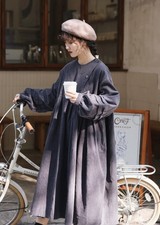 Lagenlook  cord kleid antik