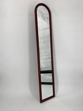 * SCHMALER WANDSPIEGEL MAHAGONI RAHMEN VINTAGE BELGIEN 60er