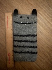 Handytasche Filz Tier Grau