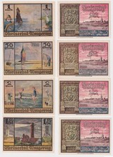 4 Banknoten Notgeld Nordseebad Wangeroog ohne Datum (124057)