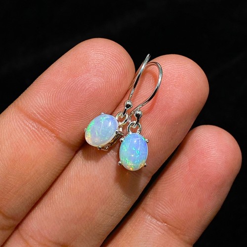 Natürlicher opal ohrhänger - opal,