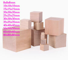 Naturholz Bauwürfel Bastelbedarf Bausteine Klötze Holz 8 mm - 80 mm