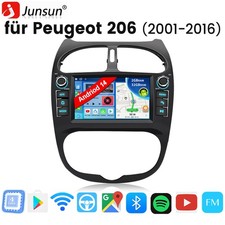 2+32GB Für PEUGEOT 206 206CC 206SW 2001-2015 Android14 CarPlay Autoradio GPS Nav