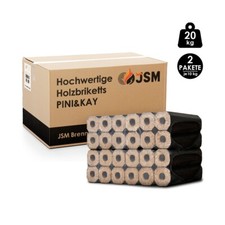 JSM-Brennholz Eichenholzbriketts Pini&Kay - 2 Pakete, 12 Briketts je Paket