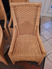 4 Esszimmerstühle aus Natur Rattan (Honig farbig)