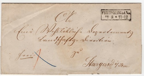 Preussen beleg von friedeberg - von,