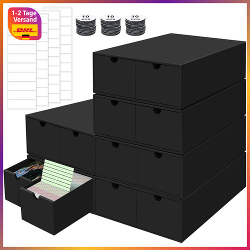 Karteikarten box schwarz - box,