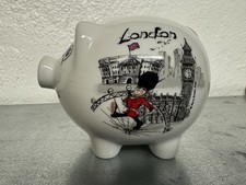Sparschwein London Sparbüchse Keramik Unbeschädigt