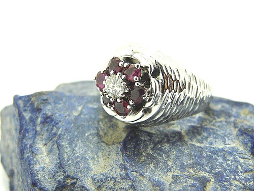 Damen brillant rubin ring - rubin,