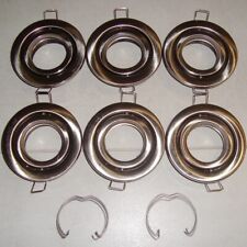 6x Einbaustrahler Eisen gebürstet 100 mm schwenkbar  GU10 (230V / max. 50W)