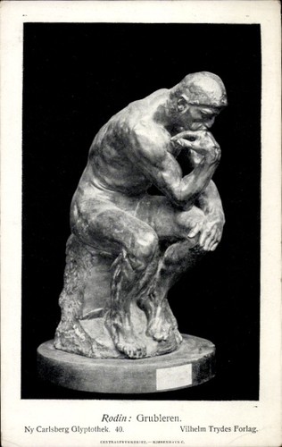Skulptur grubleren auguste - skulptur, grubleren,