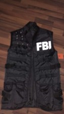 Weste Karneval FBI Größe M
