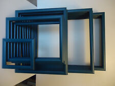 Bilderrahmen 18x20-50x70 blau Holz Rahmen für Keilrahmen Leinwand geeignet