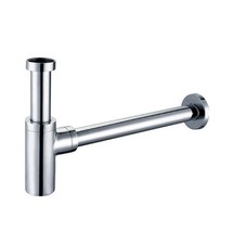 Design  Siphon Flaschensiphon für Waschbecken Messing Chrom 1 1/4" OVP