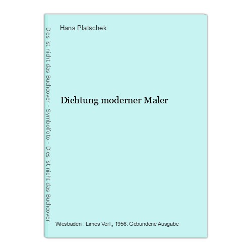 Dichtung moderner maler - dichtung, hans