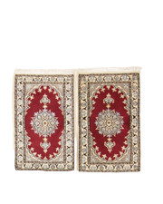 2 X Wunderschöner Perserteppich Nain mit Seide ( 60 X 40 Cm ) Orientteppich  Neu