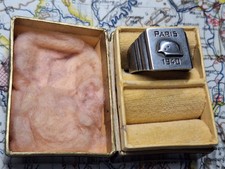 Wehrmacht Ring Silber Punze Etui Schachtel Paris 1940 Stahlhelm RAR