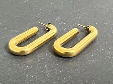 Edelstahl Creolen Ohrringe XXL 45x6 mm