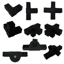 Steckverbinder 40 mm schwarz Aluminiumrohr 40x40x2 Vierkantrohr Quadratrohr