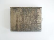 Zigaretten Dose Etui Box Alpacca Initialen Monogramm WS SW 101,1 g/10,2 x 8,1 cm