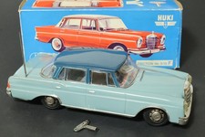 Alter Huki Mercedes 220 SL Blechspielzeug Blechauto Blech Auto Uhrwerk im Karton