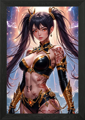 Anime battle queen - battle, gerahmtes